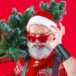 クリスマスソックス40スタイル、サンタクロース、ツリー、ジンジャーブレッドマン、鹿のアクリルブローチピン10個。  リュック服用鉄バッジ  ミックスカラー  27.5~40.5x22~36x2~2.5mm  4個/スタイル&nbsp;JEWB-FH0001-32