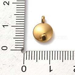 304ステンレススチールブラックエナメルチャーム  ゴールドカラー  レターチャーム付きフラットラウンド  文字x  11x8x2.5mm  穴：1.8mm&nbsp;STAS-R009-01G-X