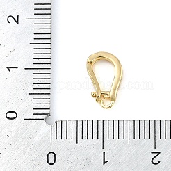 真鍮マイクロは、クリアキュービックジルコニアペンダントベイルを開く  ジュエリー作り  ゴールドカラー  11x2x7mm  穴：1.2mm  内径：6.5x4.5mm&nbsp;KK-L219-01G-02