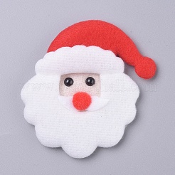サンタクロースの形のクリスマスカップケーキケーキトッパーの装飾  パーティーのクリスマスデコレーション用品  ホワイト  90x82x10mm&nbsp;DIY-I032-06