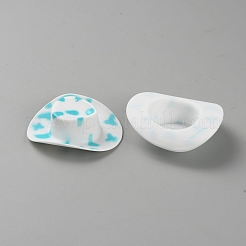 プラスチック製の人形の帽子  diyの人形作りのアクセサリー  ダークターコイズ  54.5x15mm  内径：26.5mm&nbsp;DIY-WH0496-80