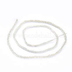 電気メッキガラスビーズセット  フル虹メッキ  多面カット  ロンデル  シャンパンイエロー  2x1.5mm  穴：0.6mm  約208~220個/連  34~36cm&nbsp;X-EGLA-F149-FR-06