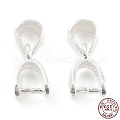 925スターリングシルバーアイスピック・ピン・ベイル  三角形  銀  8x5x2.5mm  穴：3mm  ピン：0.6mm&nbsp;STER-Z001-012S