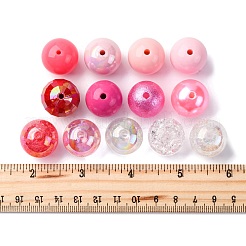 透明と不透明のアクリルビーズ26色13個  ラウンド  ミックスカラー  20mm  穴：2~3mm  2個/カラー&nbsp;MACR-FP0001-19