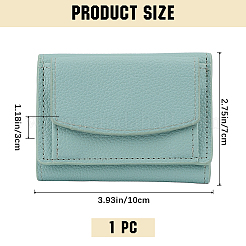 女性用PUレザー財布  長方形  ダークシーグリーン  19~20.3x10x1.15cm&nbsp;AJEW-WH20002-43A
