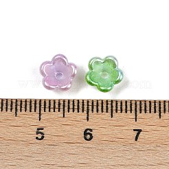 ABSプラスチックビーズキャップ  花  カラフル  8x4mm  穴：1mm  約4545個/500g&nbsp;KY-P021-02A-M