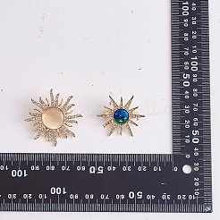 3 個 3 スタイルのラインストーン太陽と月と猫のエナメル ピン  バックパックの服の金メッキ合金バッジ  ミックスカラー  28~38mm  1個/スタイル&nbsp;JBR077A