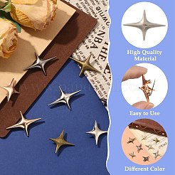 8個 8スタイル 亜鉛合金 ラペルピン バックパック 衣類用  スター  ミックスカラー  29.5~41x29.5~30mm  1個/スタイル&nbsp;JEWB-CJ0003-67
