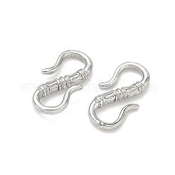 304ステンレス鋼S字フック  プラチナ  12x6x1.5mm&nbsp;STAS-Z178-29P