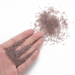 12/0個の模造ヒスイガラスシードビーズ  不透明色の光沢  ラウンド  ロージーブラウン  2x1.5mm  穴：1mm  約40000個/ポンド&nbsp;SEED-S049-A-012