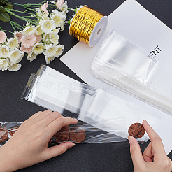 プラスチックワイヤーツイストタイ1巻  鉄心と200個のoppセロハンバッグ付き  ゴールド  4x0.2mm  約100ヤード/ロール&nbsp;AJEW-AR0001-13