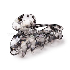 透明花柄アクリル爪ヘアクリップ  女の子のためのヘアアクセサリー  女性たち  グレー  82mm&nbsp;PW23031333271