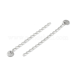 変色しない304ステンレススチールチェーンエクステンダー  ステンレス鋼色  57x2mm&nbsp;STAS-I304-26A-P