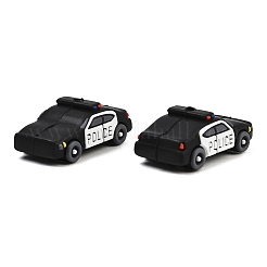 シリコンビーズ  焦点ビーズ  警察をテーマにした  ブラック  警察車両  33x17.5mm  穴：2mm&nbsp;SL-CBA56D7-02D