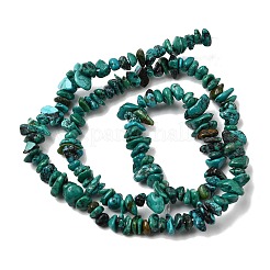 天然の湖北ターコイズビーズ連売り  ナゲット  4.5~14x4.5~14x1.5~7mm  穴：0.5mm  16.14~16.26''（41~41.3センチメートル）&nbsp;G-H345-A01-14