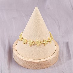 女性用真鍮リンクチェーンブレスレット  長持ちメッキ  ラックめっき  18KGP本金メッキ  ヒトデ  7インチ（17.8cm）  リンク：11.5x15x2.5mm&nbsp;BJEW-L707-04G-04