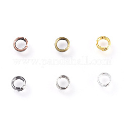 アイアンスプリットリング  ダブルループ丸カン  ミックスカラー  4x1.4mm  内径：3.3mm  約10000個/500g&nbsp;IFIN-JQ0001-04-4mm
