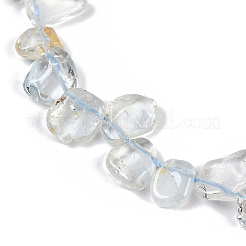 天然トパーズナゲットビーズ連売り  7.5~11.5x9~13x4~6.5mm  穴：0.8~1mm  約62~68個/連  14.96~15.55''（38~39.5センチメートル）&nbsp;G-B125-A16-01