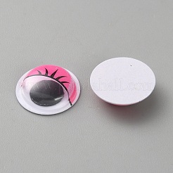 樹脂人形の工芸品の目  おもちゃの DIY アクセサリー用  ショッキングピンク  15x4.5mm&nbsp;DIY-WH0698-009A