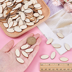 楕円形のDIY用ブランク木製工芸品220個  古いレース  23x12x2.5mm&nbsp;DIY-AR0004-94