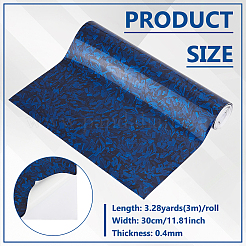 PVC 車の自動車繊維ステッカー ビニール ラッピング フィルム  ブルー  3000x300x0.4mm&nbsp;DIY-WH0061-064B