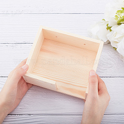 未完成天然木ハムスター角プラットフォーム  鉄のネジとナットを使って  バリーウッド  14.6x12.2x6cm  穴：6mm&nbsp;HJEW-WH0009-01