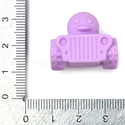 タンクダック食品グレードシリコンフォーカルビーズ  DIYネックレスの製作  スミレ  21x24.5x26mm  穴：2.5mm&nbsp;SIL-Q030-04F