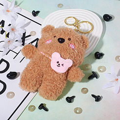プラスチック製の鼻の工芸品  diyの人形のおもちゃアクセサリー  ブラック&nbsp;DIY-TA0001-32