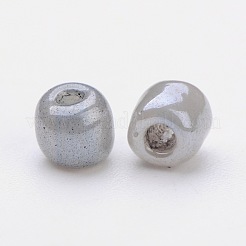 6/0 ガラスシードビーズ  セイロンruond  LT.GREY  直径約4mm  穴：1mm  約4500個/ポンド&nbsp;SDB4mm156