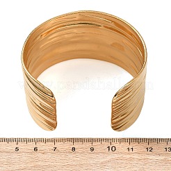 304ステンレススチール製カフバングル  ゴールドカラー  内径：2.36インチ（6cm）&nbsp;BJEW-P382-01C-G