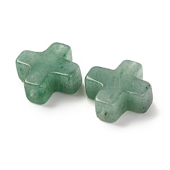 天然混合宝石ビーズ  クロス  10x10x4mm  穴：1.2mm&nbsp;G-K369-02