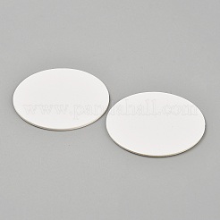 紙の白紙カード  フラットラウンド  ホワイト  37.5x1mm&nbsp;AJEW-WH0567-82