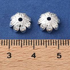 真鍮製ビーズキャップ  花  カドミウムフリー＆鉛フリー  ラックめっき  長持ちメッキ  銀  9.5x3.5mm  穴：1.6mm&nbsp;KK-C260-16S