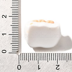 オペーク樹脂カボション  模造パン  アンティークホワイト  13x19x11.5mm&nbsp;CRES-U004-01F