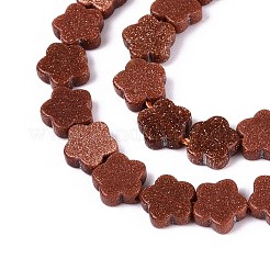 合成ゴールドストーン金砂石ビーズ連売り  スター  5.5~6x6~6.5x2~3mm  穴：0.7~0.8mm  約63~65個/連  14.76~15.16インチ（37.5~38.5cm）&nbsp;G-N257-24A-02