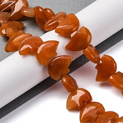 天然石レッドアベンチュリンビーズ連売り  ズニベア  12~13x18.5~19.5x6~6.5mm  穴：1mm  約28~33個/連  12.99~16.54インチ（33~42cm）&nbsp;G-F783-G01-01