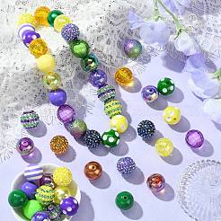 DIYジュエリー作成キット  樹脂、樹脂ラインストーン、アクリルビーズを含む  ミックスカラー  18~20x18~20mm  穴：2~3mm&nbsp;DIY-CJ0002-42