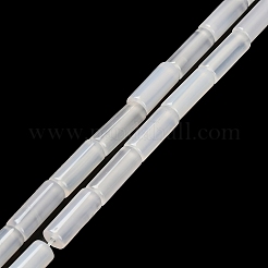 天然石瑪瑙ビーズ連売り  コラム  ホワイト  15.5~16x6~6.5mm  穴：1mm  約24~25個/連  14.96~15.35''（38~39センチメートル）&nbsp;G-G203-01F
