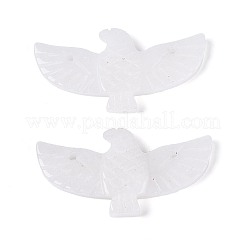 鷲の形の天然白翡翠の宝石ペンダント  27~28x51x5~6mm  穴：1.8~2mm&nbsp;G-P563-05E