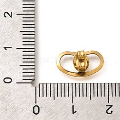 イオンプレーティング（IP）304ステンレススチール耳栓アクセサリー  ゴールドカラー  13x7x4mm  穴：0.9mm&nbsp;STAS-D288-07G