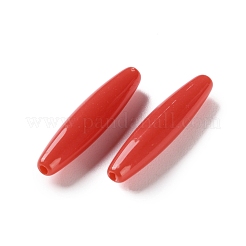 不透明なアクリルビーズ  双円錐形  レッド  28x6mm  穴：1.5mm  約793個/500g&nbsp;OACR-M015-14C
