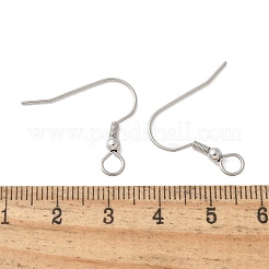 201ステンレススチール製イヤーフック  304ステンレスピン付き  ステンレス鋼色  22x23x3mm  穴：3.5mm  ピン：0.7mm&nbsp;STAS-C117-03B-P