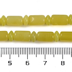 天然レモンクォーツ（加熱）ビーズ連売り  ロンデルビーズと  コラム  10x7mm  穴：1mm  約60個/連  15.75''（40センチメートル）&nbsp;G-M420-C05-02