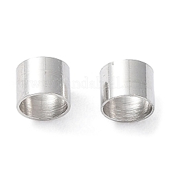 変色しない304ステンレススチールビーズ  コラム  ステンレス鋼色  2.5x2mm  穴：2mm&nbsp;STAS-P327-12P