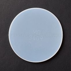 DIYフラットラウンドカップマットシリコーン型  レジン型  UVレジン用  エポキシ樹脂工芸品作り  ホワイト  125x9mm  内径：122mm&nbsp;DIY-E036-02