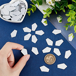 ガラスモザイクピース150個  ミラー効果のモザイクタイル  DIYの工芸品の家の装飾芸術のために  ポリゴン  22.5x15x1mm&nbsp;DIY-OC0012-33D