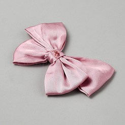 ポリエステルちょう結び飾りアクセサリー  パールピンク  92x128x12.5mm&nbsp;DIY-WH0759-48