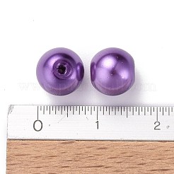 ラベンダーガーデンミックスクラックルグラス＆ガラスパールビーズセット  ラウンド  ミックスカラー  8~8.5x7.5~8mm  穴：1mm  約19~20個 /コンパートメント  190~200個/箱&nbsp;HY-X0009-8mm-01