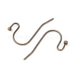 アンティークブロンズ真鍮フックイヤーワイヤー  鉛フリー＆カドミウムフリー＆ニッケルフリー  約11 mm幅  長さ22mm  厚さ0.75mm&nbsp;X-J0JQN-NFAB