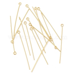 真鍮製アイピン  18KGP本金メッキ  カドミウムフリー＆ニッケルフリー＆鉛フリー  45x3x0.8mm  穴：1.8mm  ピン：0.7mm&nbsp;KK-Q780-02G